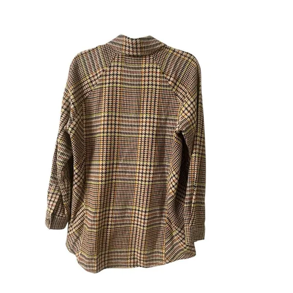 CAbi Yorkshire Shacket tan & brown plaid #4298 sz Small - Image 2