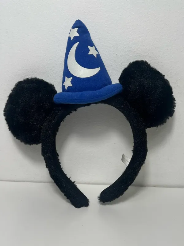 Tokyo Disney Resort Sorcerer Fantasia Mickey Mouse Plush Fuzzy Headband Ears - Image 3