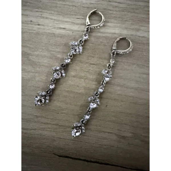 Givenchy Crystal Linear Drop Earrings - Image 4