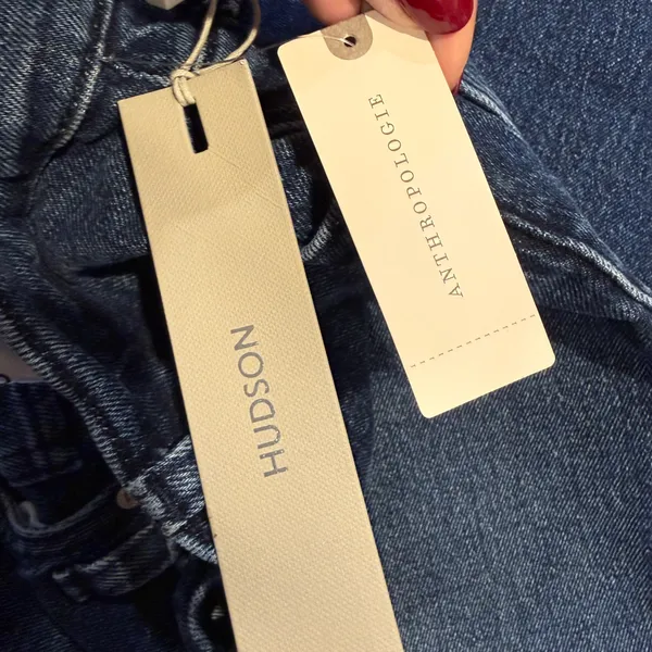 HUDSON Rosie High-Rise Wide Leg Crop Denim Jeans Lakeside Blue Women's US 27 NWT - Image 5