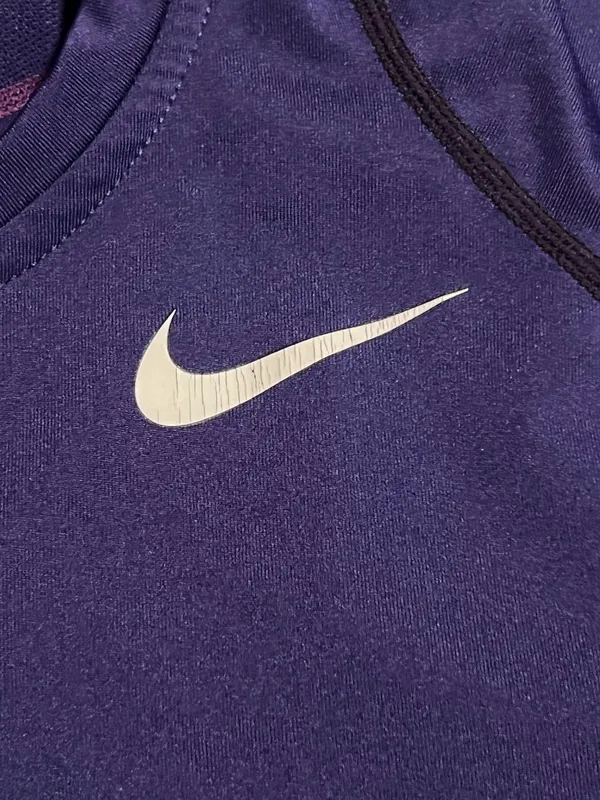 Womens medium Nike Pro Dri Fit Fitted Royal Purple Short Sleeve Shirt - Image 3
