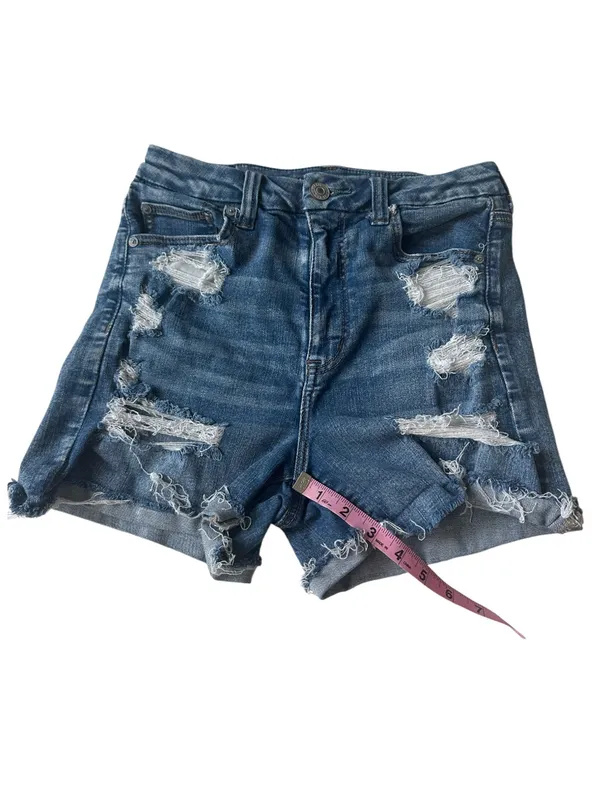 American Eagle distressed denim shorts Size - Image 6