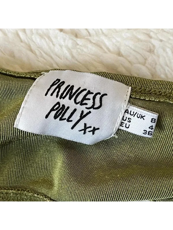princess polly y2k fairycore grunge olive green halter top size xs 💚 - Image 7