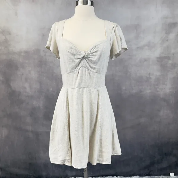 Abercrombie Fitch Mini‎ Dress Womens Small Smocked Cottage Coastal Clean Girl - Image 13