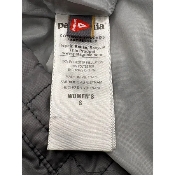 Patagonia Nano Puff Jacket Women Small Gray Quilted Primaloft Insulated Full Zip - Image 7