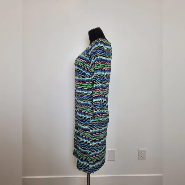 Enfocus Studio Midi Dress Abstract Disco Artsy 70s 80s Bright Colorful Size 4 - Image 3