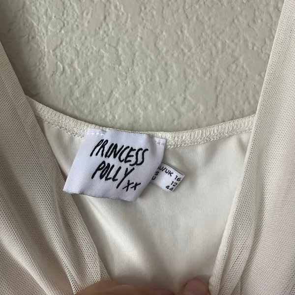 Princess Polly Zuba V-Neck Lined Mini Dress Open Back White Size 12 - Image 6