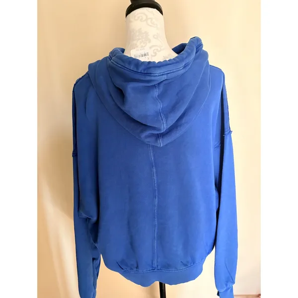 NWT FREE‎ PEOPLE | We The Free of a Feather Hoodie Mazarine Blue Small - Image 4