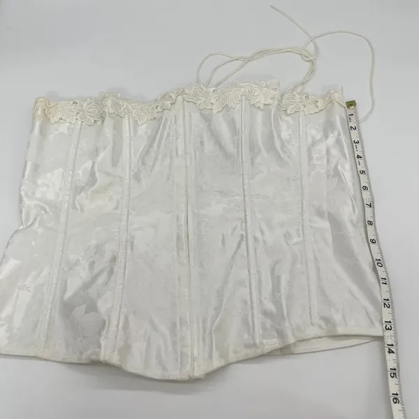 Vintage Empire Intimates Corset‎ Top Women 44 Floral Jacquard Regency Coquette - Image 8