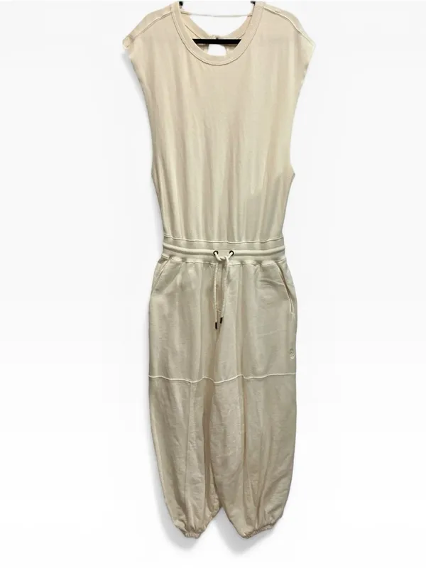 Free People Movement Throw & Go Cream‎ One Piece Wide Leg Cotton Jumpsuit XS - Image 3