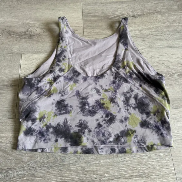 Lululemon Align High-Neck Tank Top 12 Diamond Dye Light Sage Olive Grey Nulu - Image 2