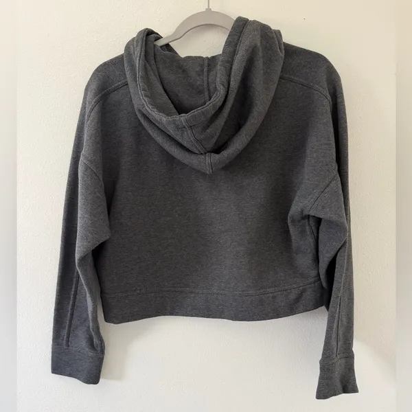 Anthropologie Daily Practice Henley Boxy Oversized Cropped Hooded Sweatshirt xs - Image 11