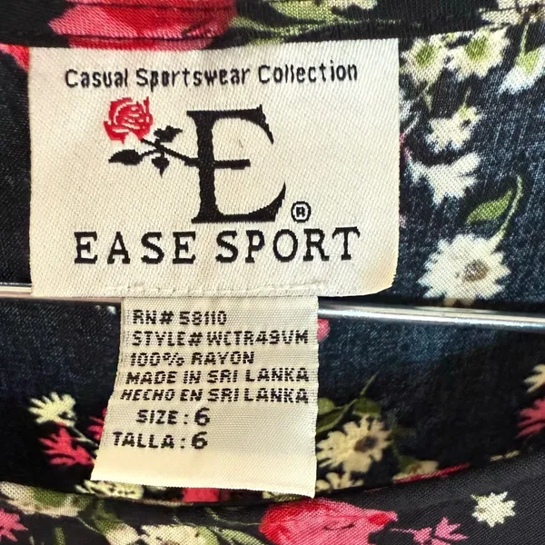 Vintage‎ 90's Floral Maxi Sleeveless Dress Sz 6 - Image 6