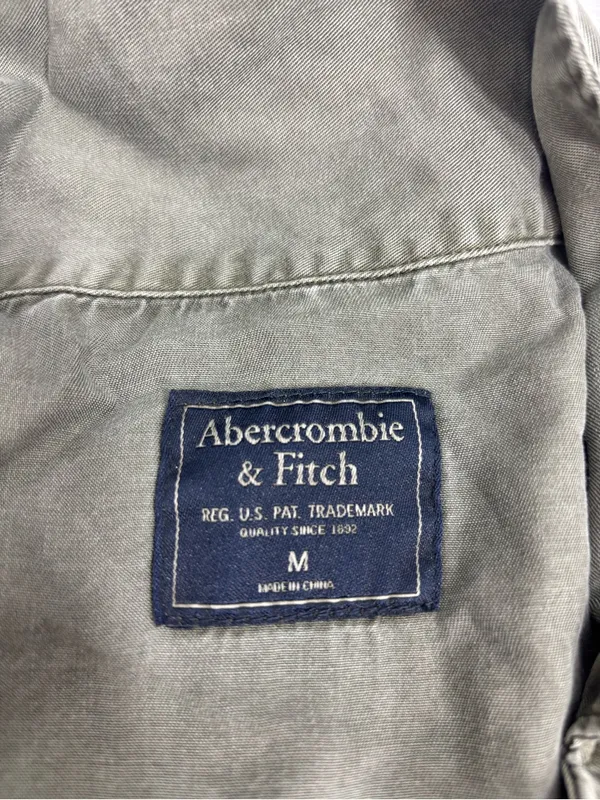 Abercrombie & Fitch Olive Green Button-Front Utility Jumpsuit Size M - Image 9