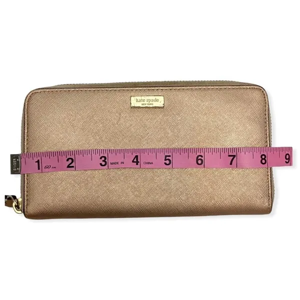Kate Spade Leather Rose Gold Accordion Wallet - Image 13