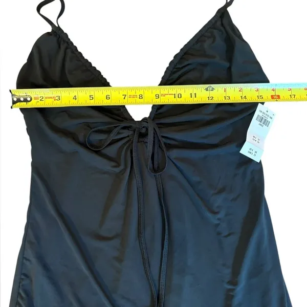 Abercrombie and Fitch Convertible Strappy Mini Dress Womens Large Black NEW - Image 13