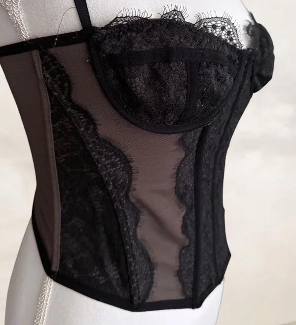 Urban Outfitters Out from Under Black Lace Bustier/Corset - Image 2