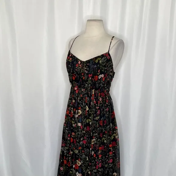 Anthropologie PAYAL JAIN Massima Pleated Floral‎ Maxi Dress Romantic Small - Image 8