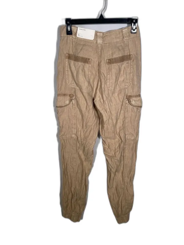 American Eagle Womens Khaki Tan High Rise Cargo Jogger Pant 2 New Tags - Image 2