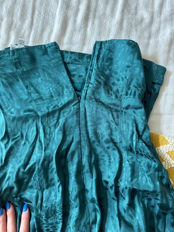 Skylar + Madison Green Silk Strapless Mini Dress - Image 5