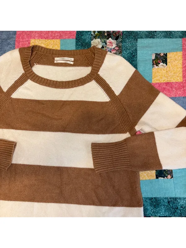 Anthropologie Rebekah Tunic Sweater Woman’s M Striped Sweater Medium - Image 7