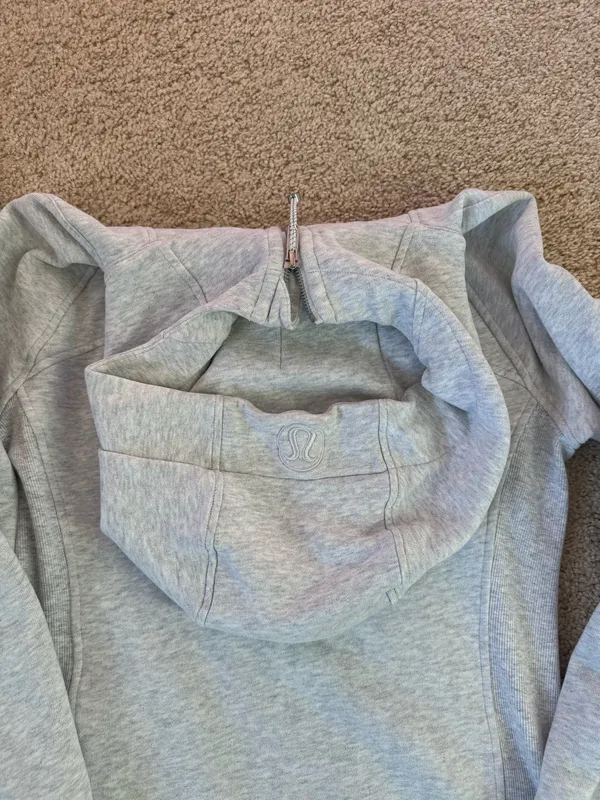 Lululemon Scuba Hoodie Heathered White / Silver - Image 15