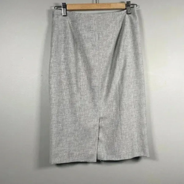 Reiss Gray Wool Blend Pencil‎ Skirt Size 2 Classic Business Casual Minimalist - Image 4