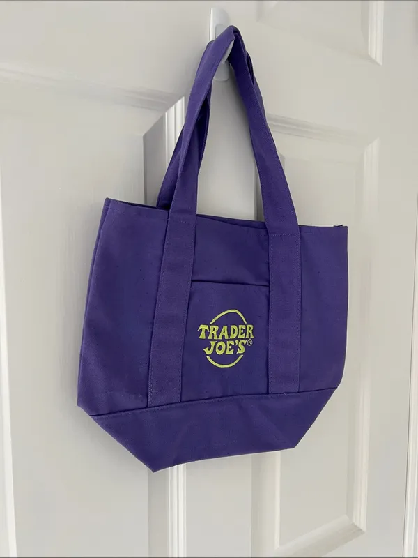 Trader Joe's Purple Canvas Tote Limited Edition - Image 3