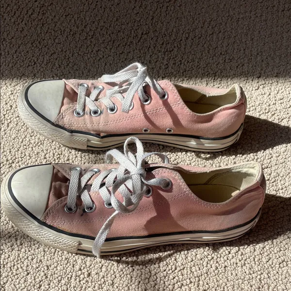 Pink Low-Top Converse Sneakers - Image 2