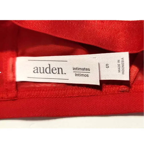 Auden Front-Close Lace Ling Bralette Red Small NEW - Image 4