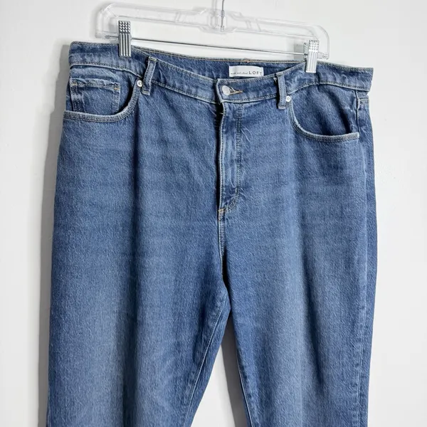 Loft The‎ Straight High Rise Jean Blue 32/14 Petite Minimalist Casual - Image 6