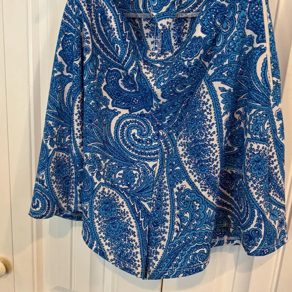 Show Me Your Mumu Blue And‎ White Paisley Romper Size XS - Image 6