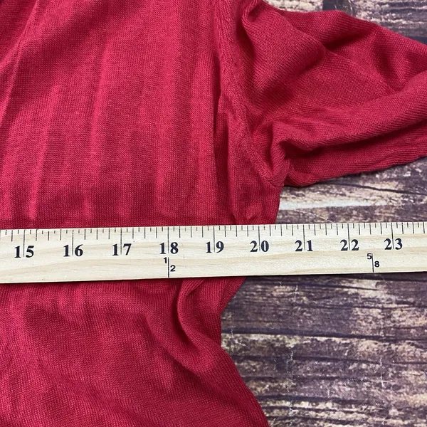Vtg Attention Womens Red Color Block Light Weight Cardigan No Buttons Size XL - Image 9