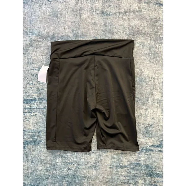 NWT! YMI Black Tight Athletic Shorts with Pocket Large - Image 2