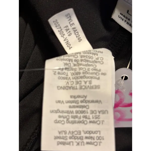 J.Crew Black Velvet Leggings Stretch Pull On Pants AD246 Womens Large - Image 3