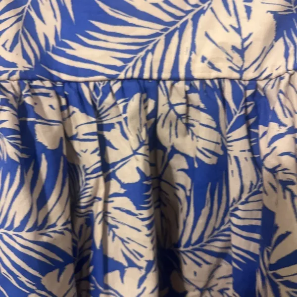 Will not take lessNWOT Anthropologie By Together Blue and Pink Leaf Print Blouse - Image 5