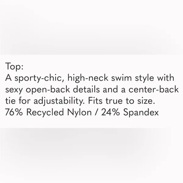 NWT Skims High Neck Swim Top Gunmetal Grey Large - Image 9