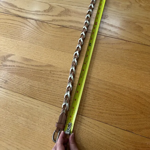 Fossil Women's Braided Leather belt Two Tone Brown Size‎ Small - Image 9