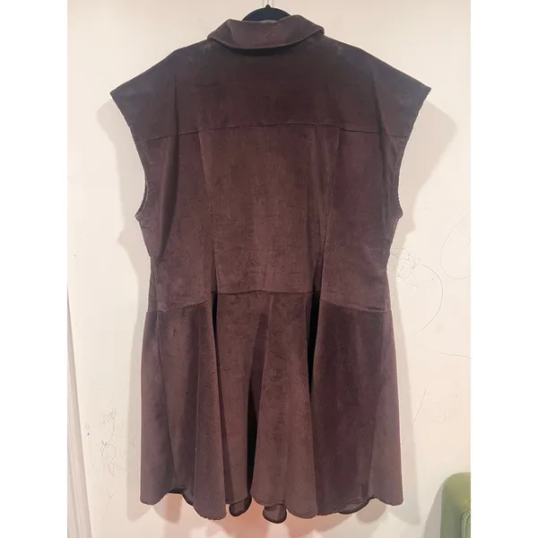 ELOQUII Women's Plus Size Corduroy Mini Dress in brown size 22 - Image 7