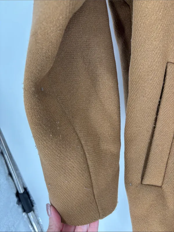 Madewell camel brown  wool long coat 6 - Image 4