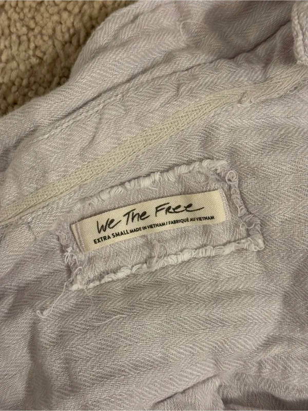 We The Free Washed Light Gray Button-Up Tunic - Image 3