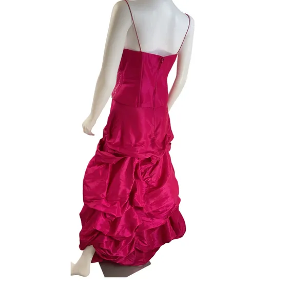 Scala Fuchsia Beaded Top & Taffeta Skirt Formal Dress‎ Set Party Prom - Image 5