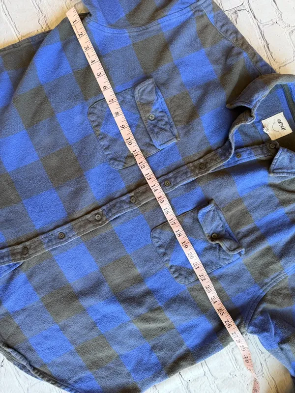 Aerie Plaid Flannel Shirt Women's Large Fall Button Down Cabincore Outdoor - Image 7