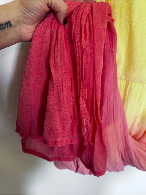 Maurice’s Ombré Yellow to Pink Sleeveless Gauzy Maxi Dress Size XL - Image 5