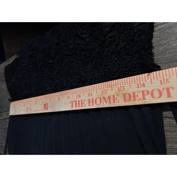 Flora Black Lace Bodice Slip Dress Witchy Whimsigoth Dark Romantic Womens Medium - Image 5