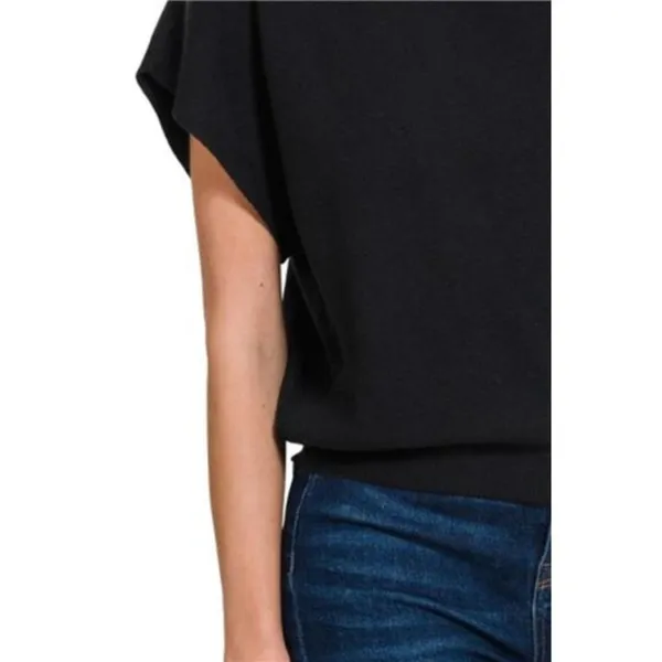 Zenana Round Neck Short‎ Dolman Sleeve Sweater - Image 3