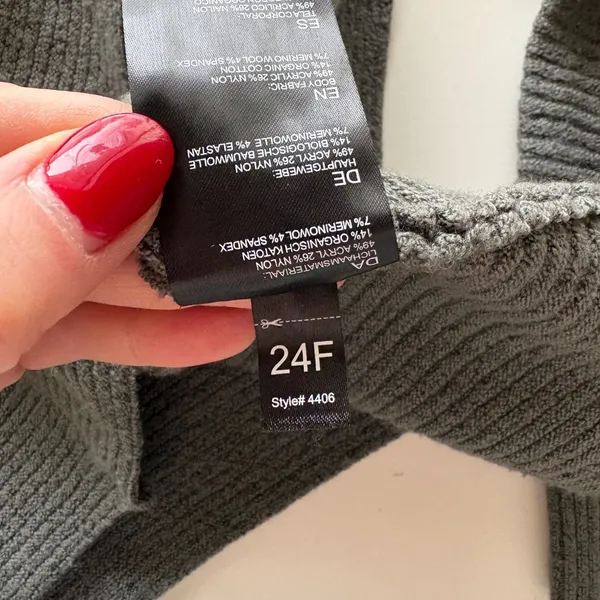 Kuhl Womens Gray Ribbed Turtleneck Sweater Merino Wool Blend Style 4406 Small‎ - Image 7