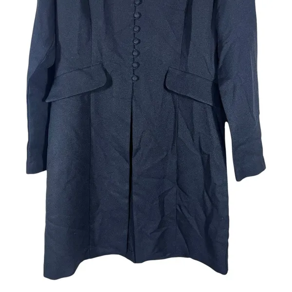 Studio I Longline Button Front Crepe Coat Dress Back Old Money Professional 14 - Image 4