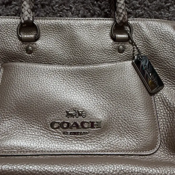 Coach Mini Emma Satchel S38877 Rose Gold Metallic Crossbody - Image 2