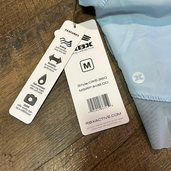 RBX Pale Blue Women's Layered Running Shorts Size Medium‎ Active Wear - Image 4